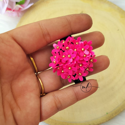 Pink sequin premium hair ties