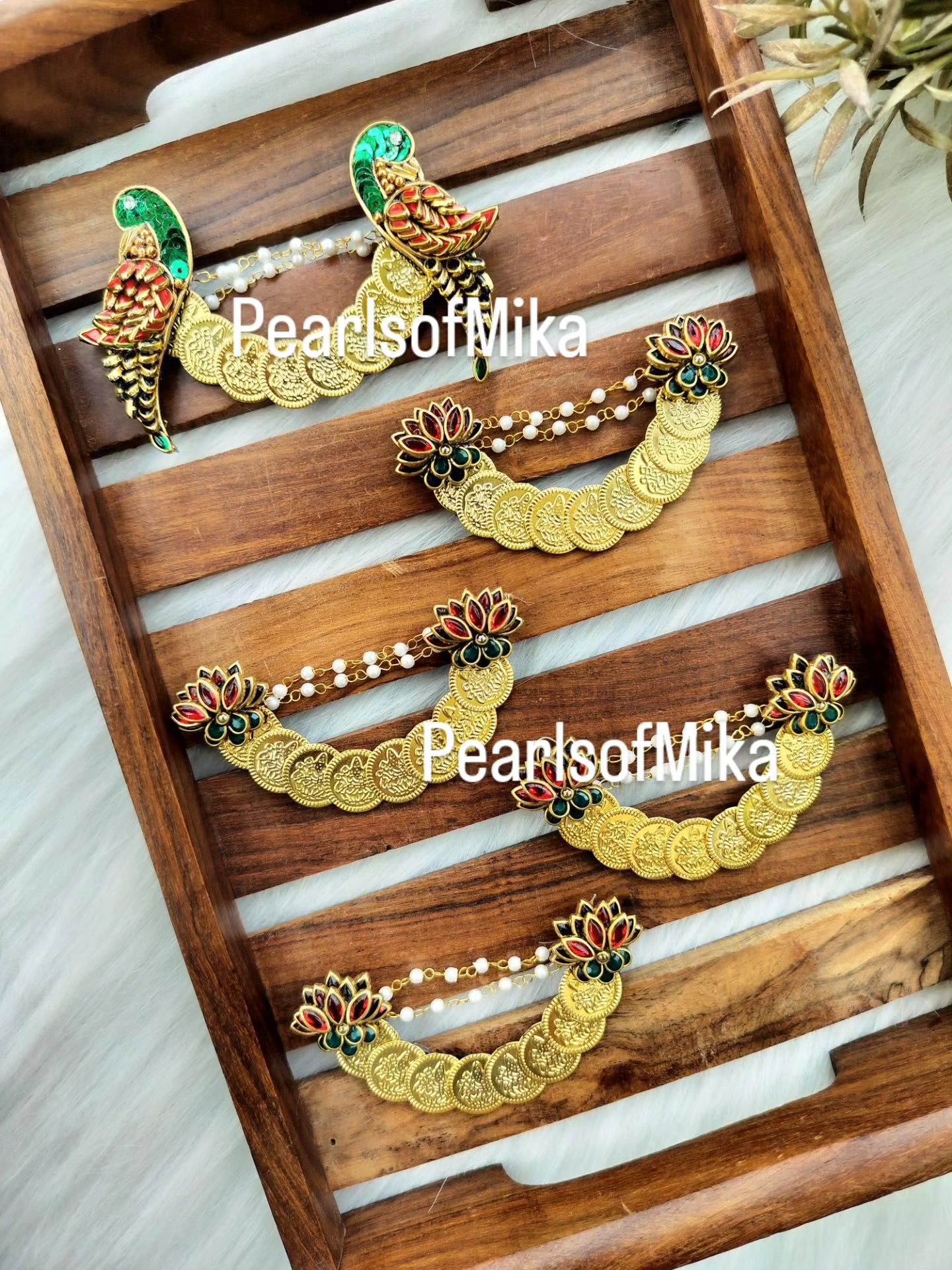 Cora BRAID Hair Brooch Combo- set of 5 pieces