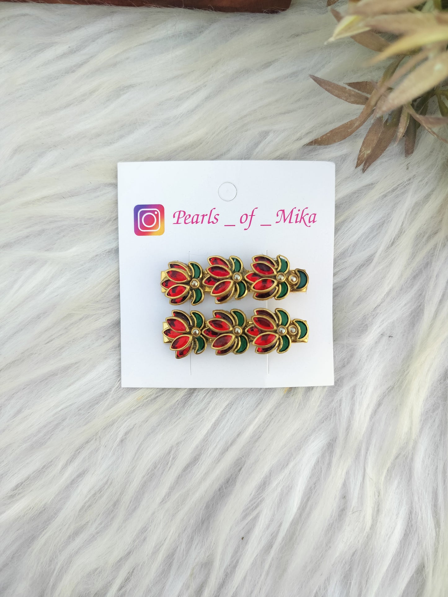 Kundan Alligator pin