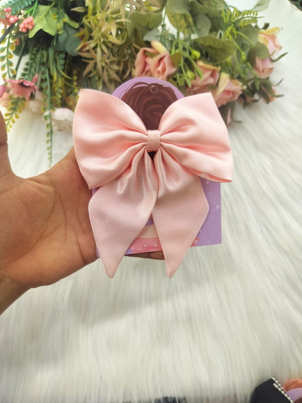 Pig Tail Bow Alligator Clip
