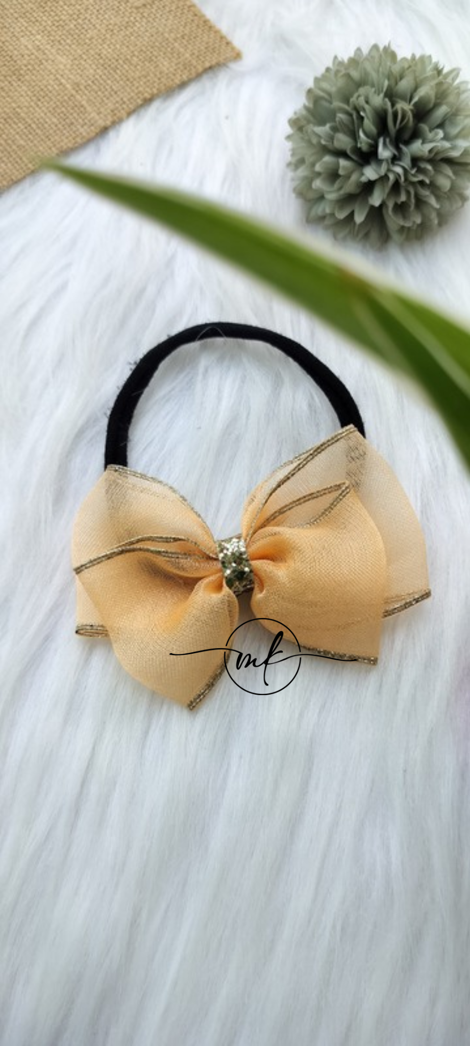 Golden baby head band