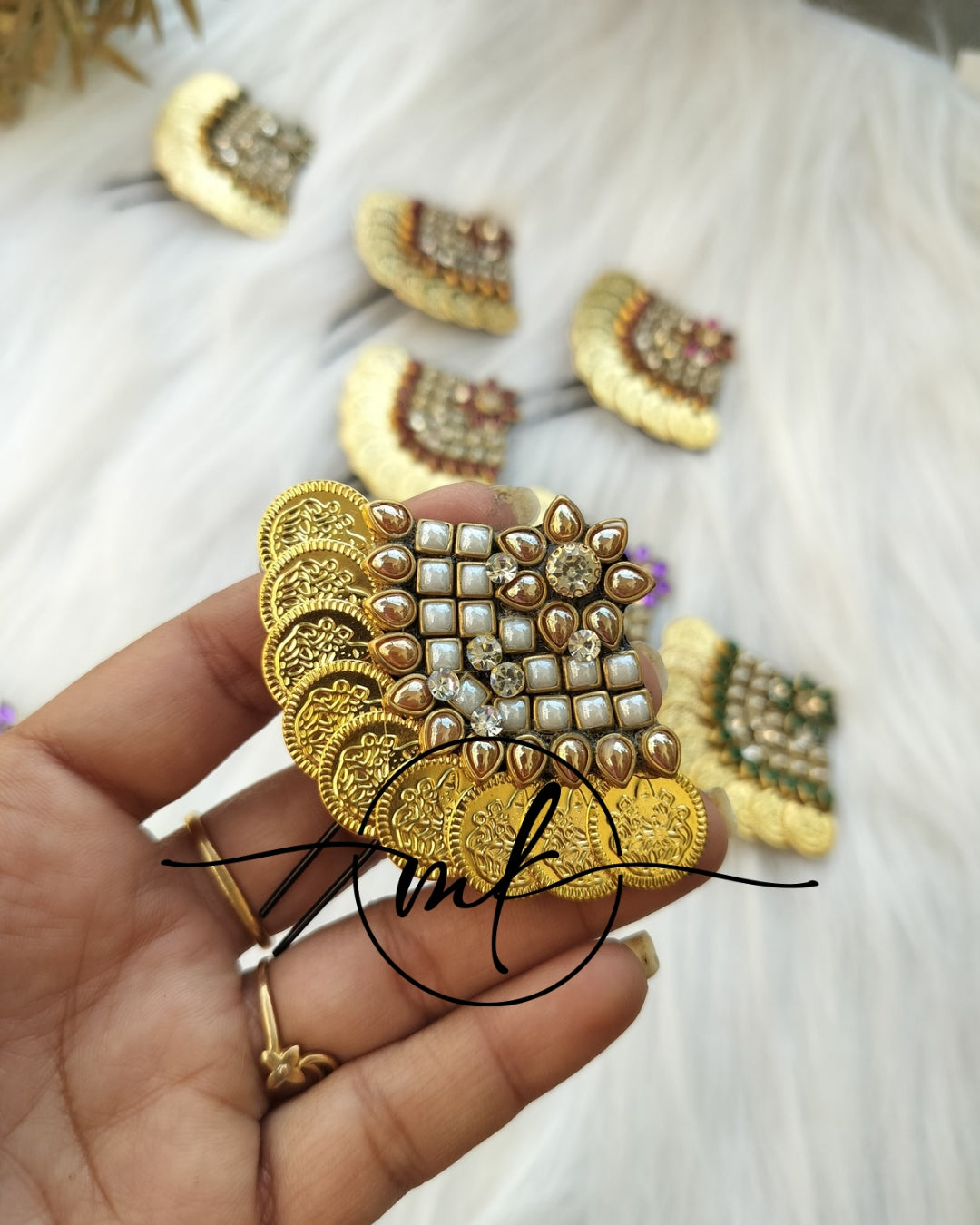 Hora white Gold GD Hair Brooch