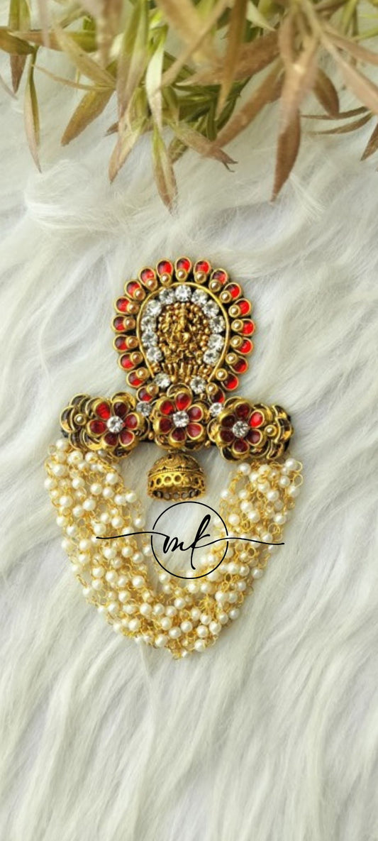 Frost Red Lakshmi Hair Brooch