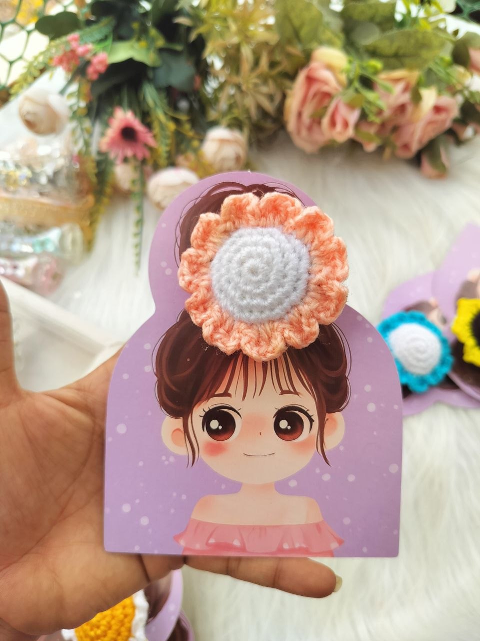 Crocus Floral Alligator clip