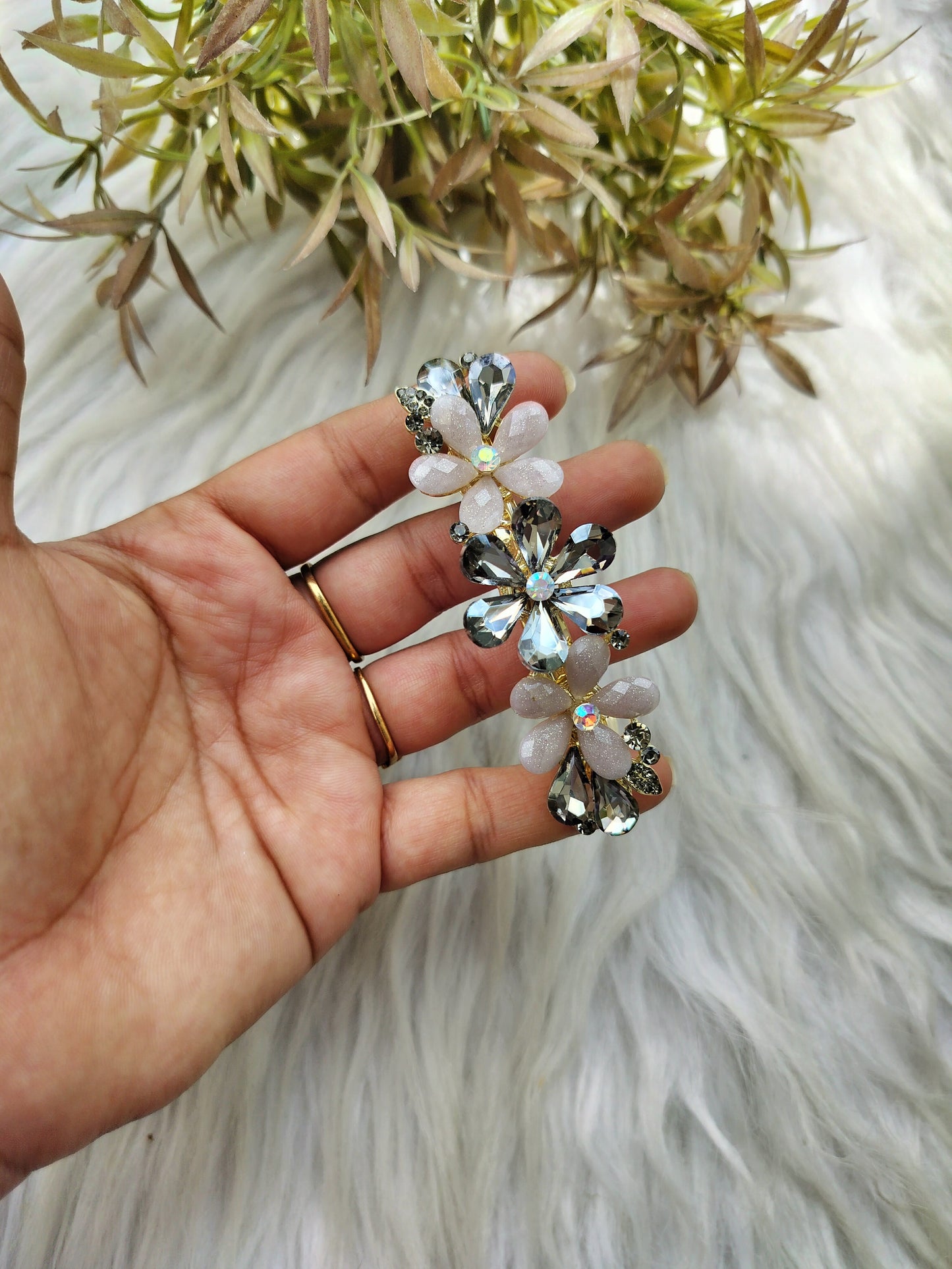 Flower Metal Buckle Clip - Large Size