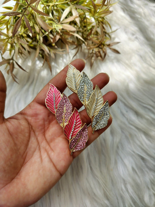 Leaf Metal Buckle Clip - Medium Size