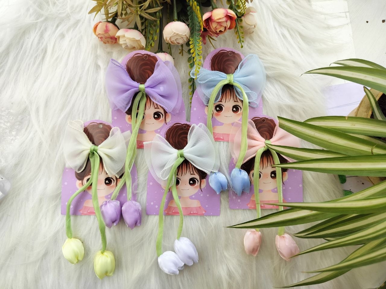 Tulip Bow Alligator clip
