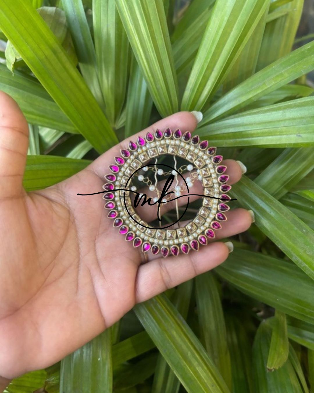 Romi Dark pink Hair Brooch
