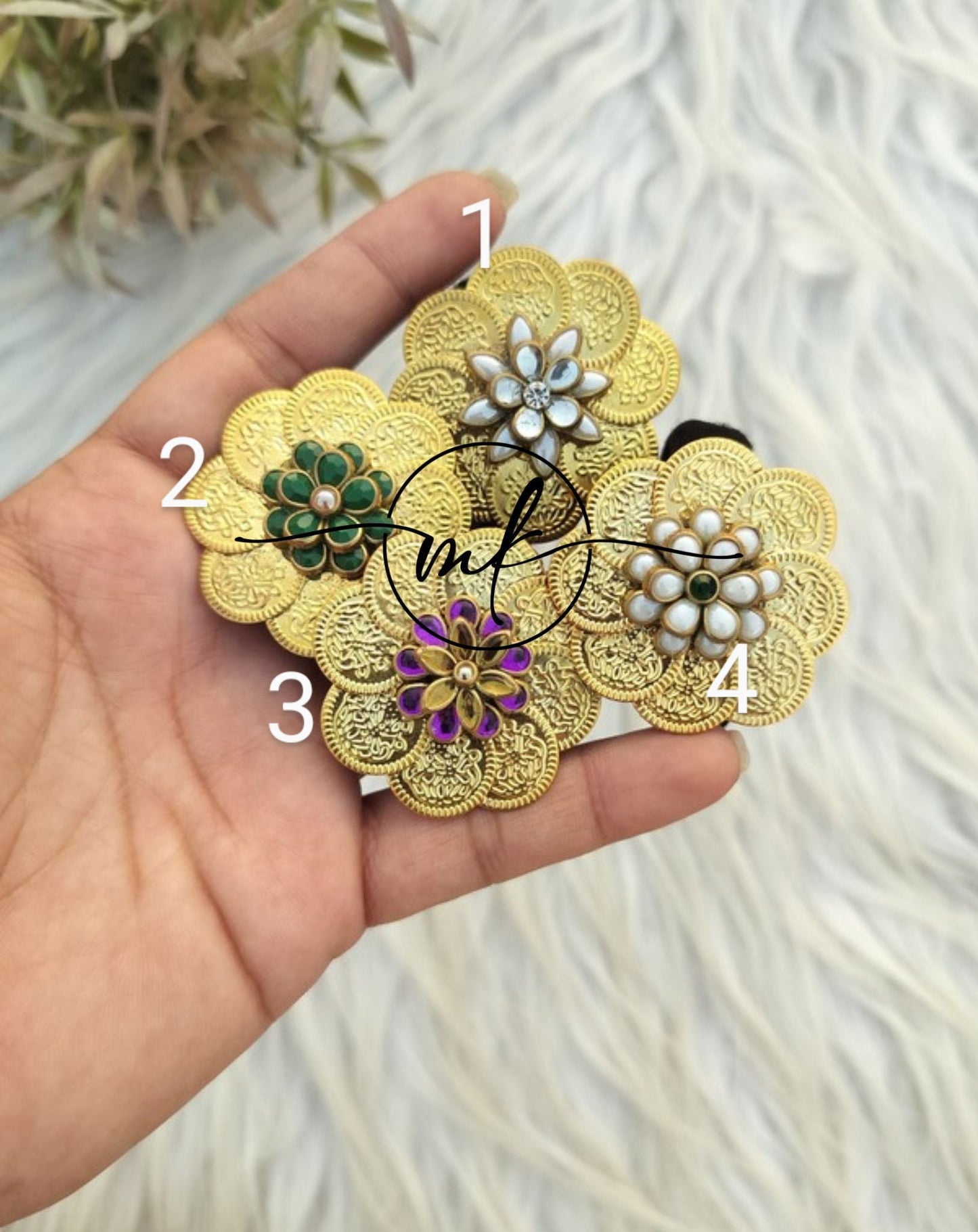 Cira Flower HAIR Brooch /Hair Ties