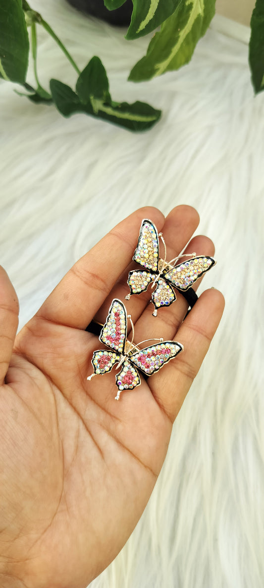 Butterfly Crystal Premium hair ties
