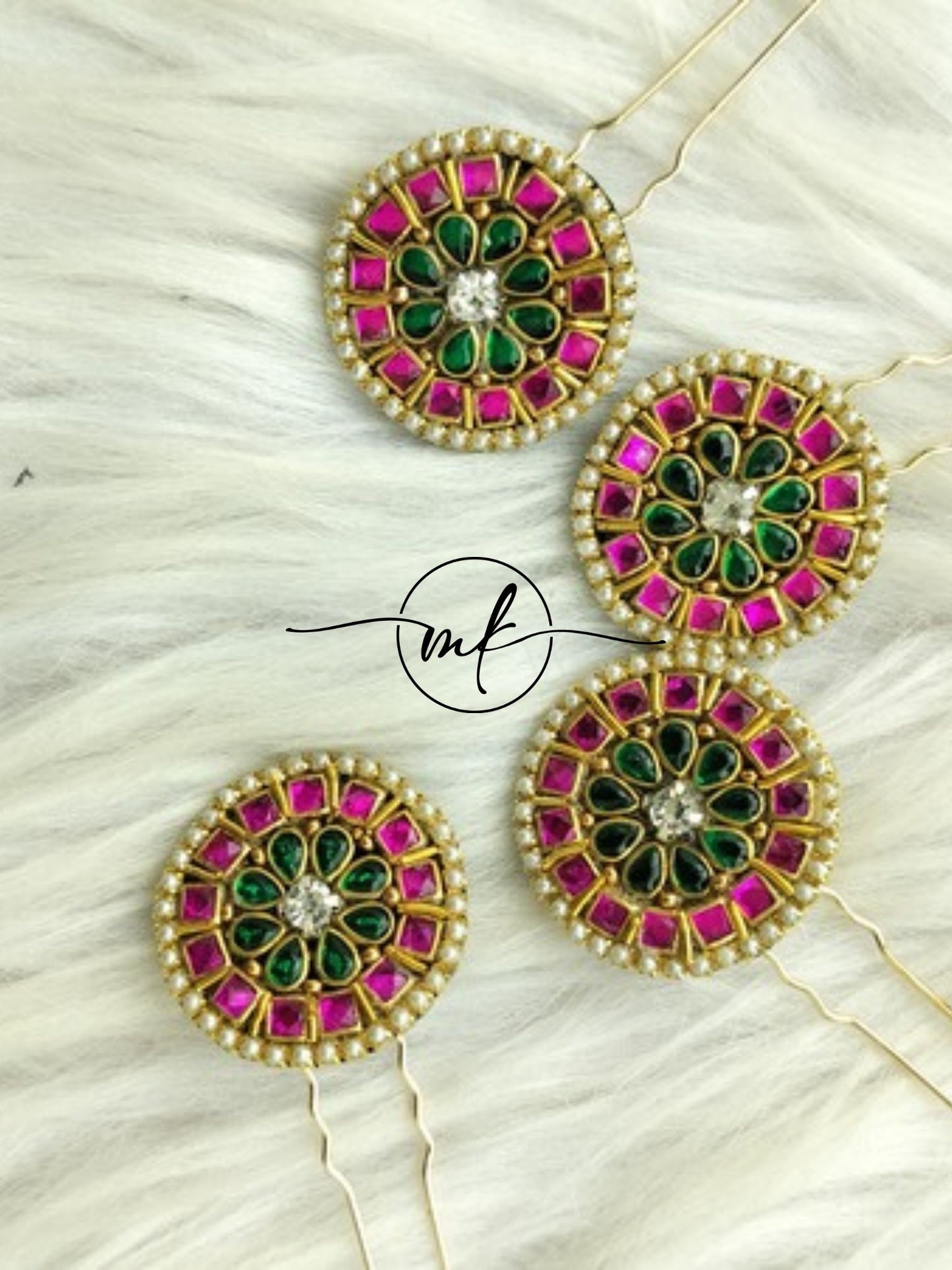 Pink Spire Hair Brooch