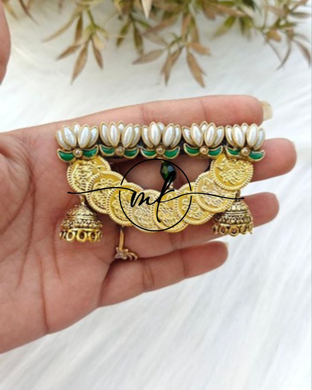 Jimiki Cora Hair Brooch - White Lotus