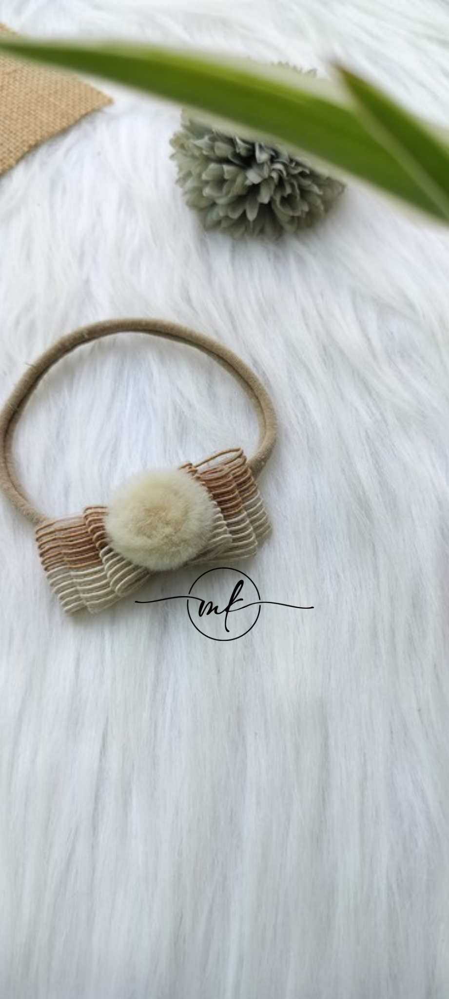 Golden baby head band