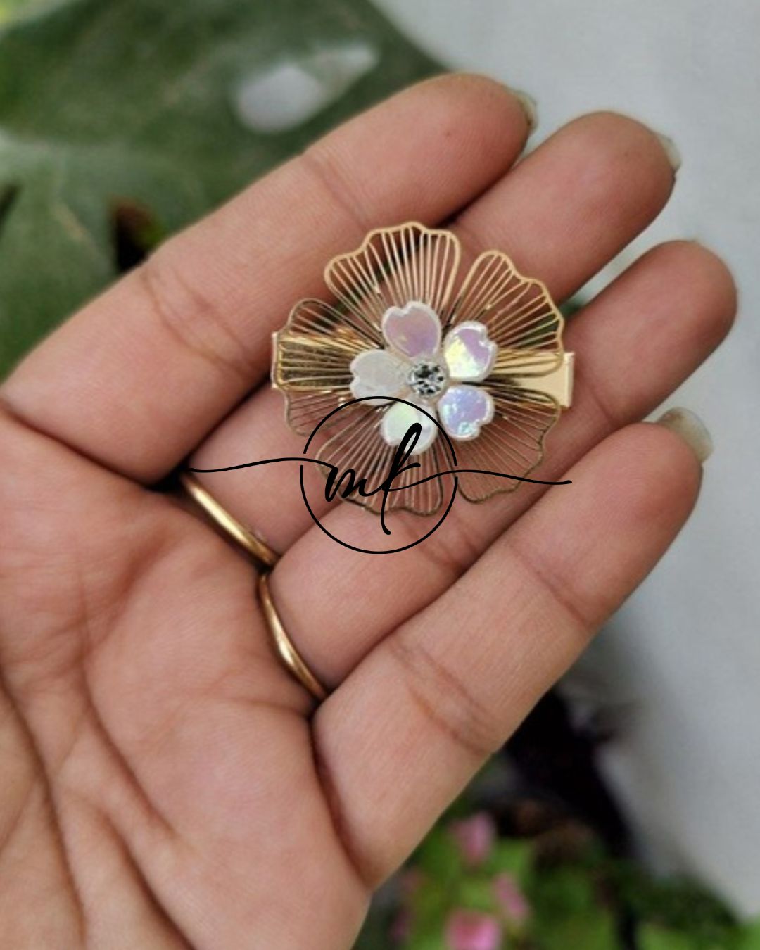 NEO Floral Alligator clip - small size