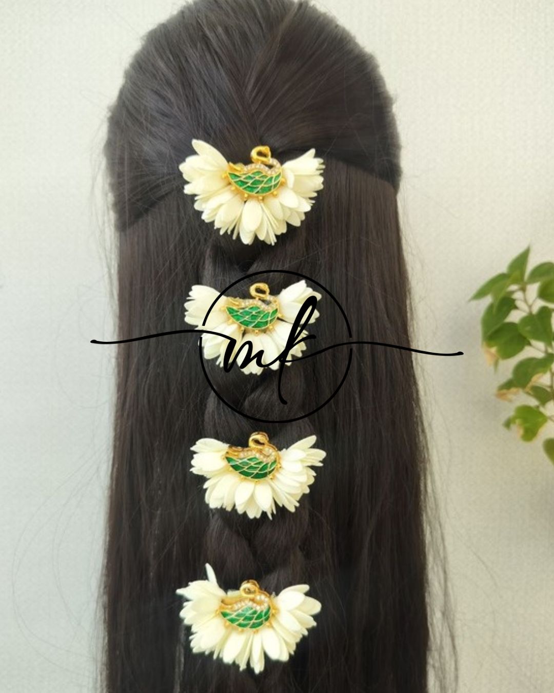 Swan Mullai ARFL Hair Braid brooch - set of 4 pieces