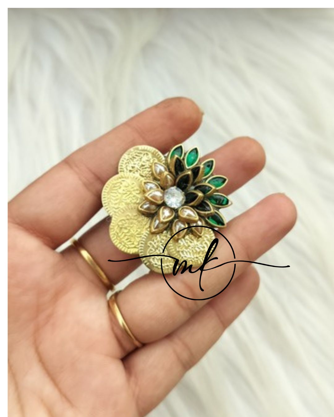 Cima Lotus Dark Green Hair Ties
