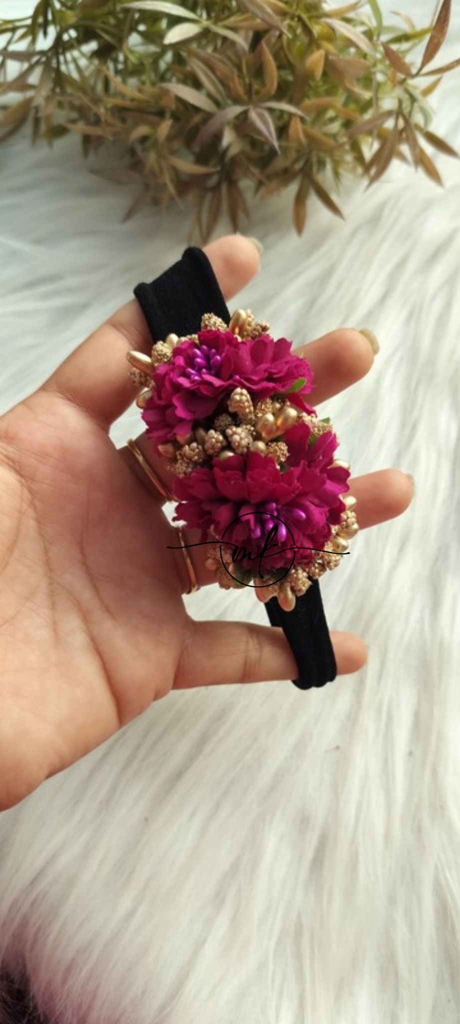 Wine Color Pollen Baby Head band