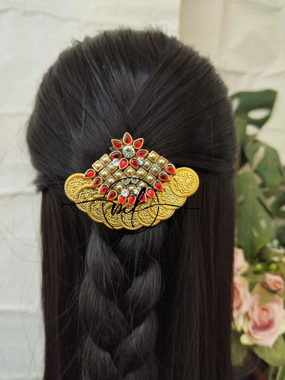 Hora Gloss RED Hair Brooch