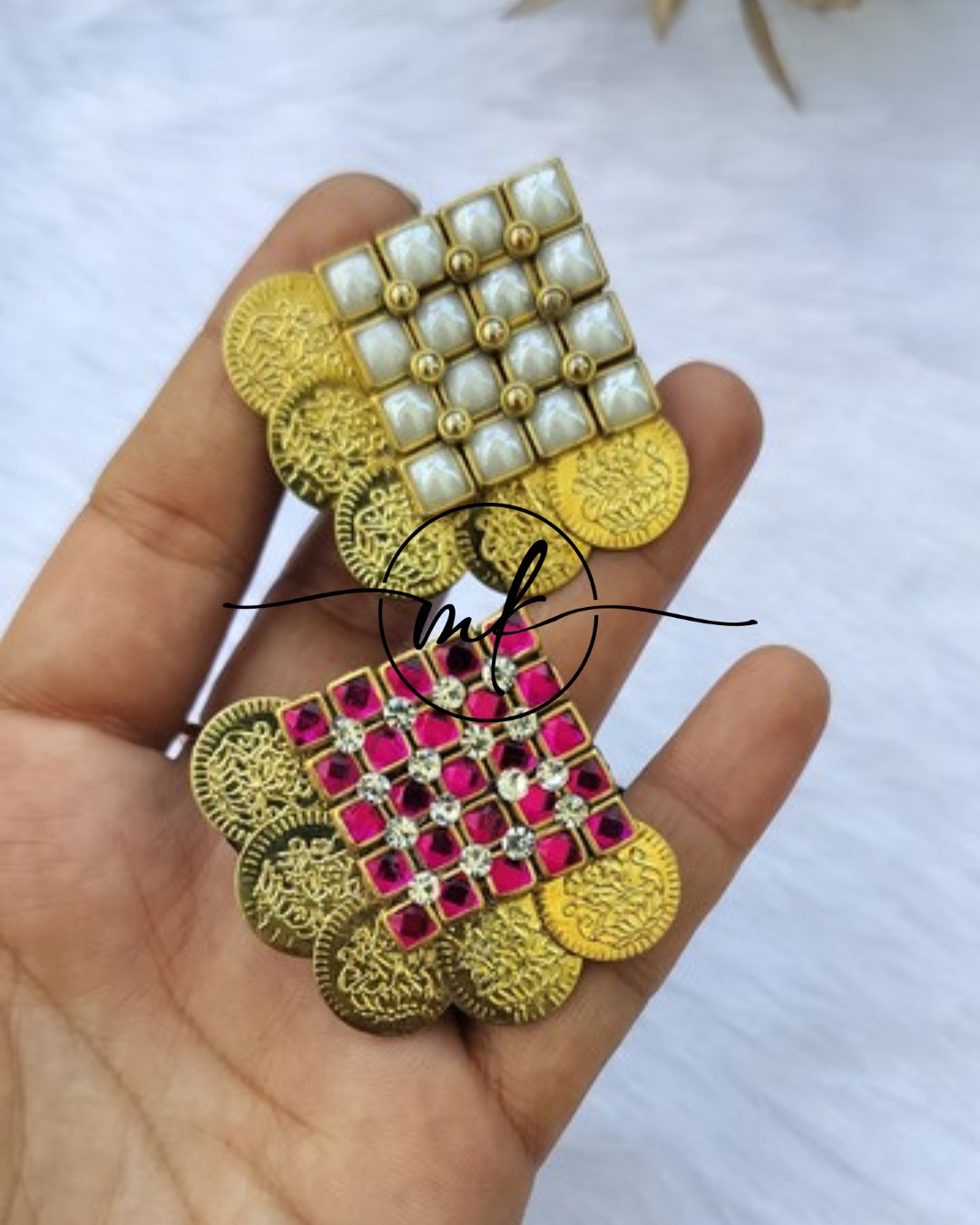 Sica Coin Kundan Hair Ties