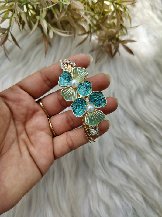 Flower Metal Buckle Clip - Medium Size