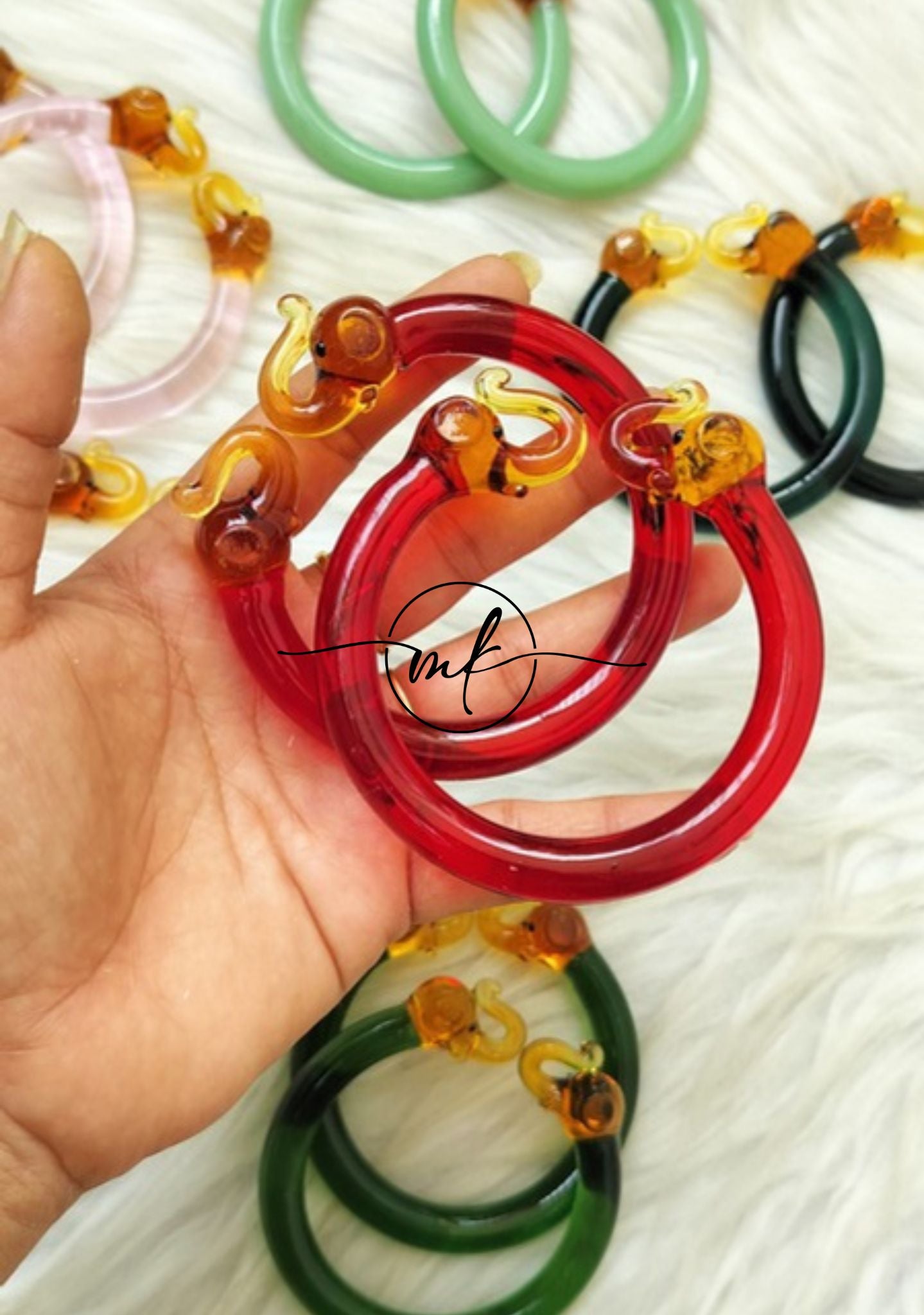 Elephant Glass Bangle