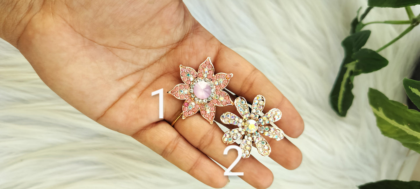 Flower Crystal Premium hair ties