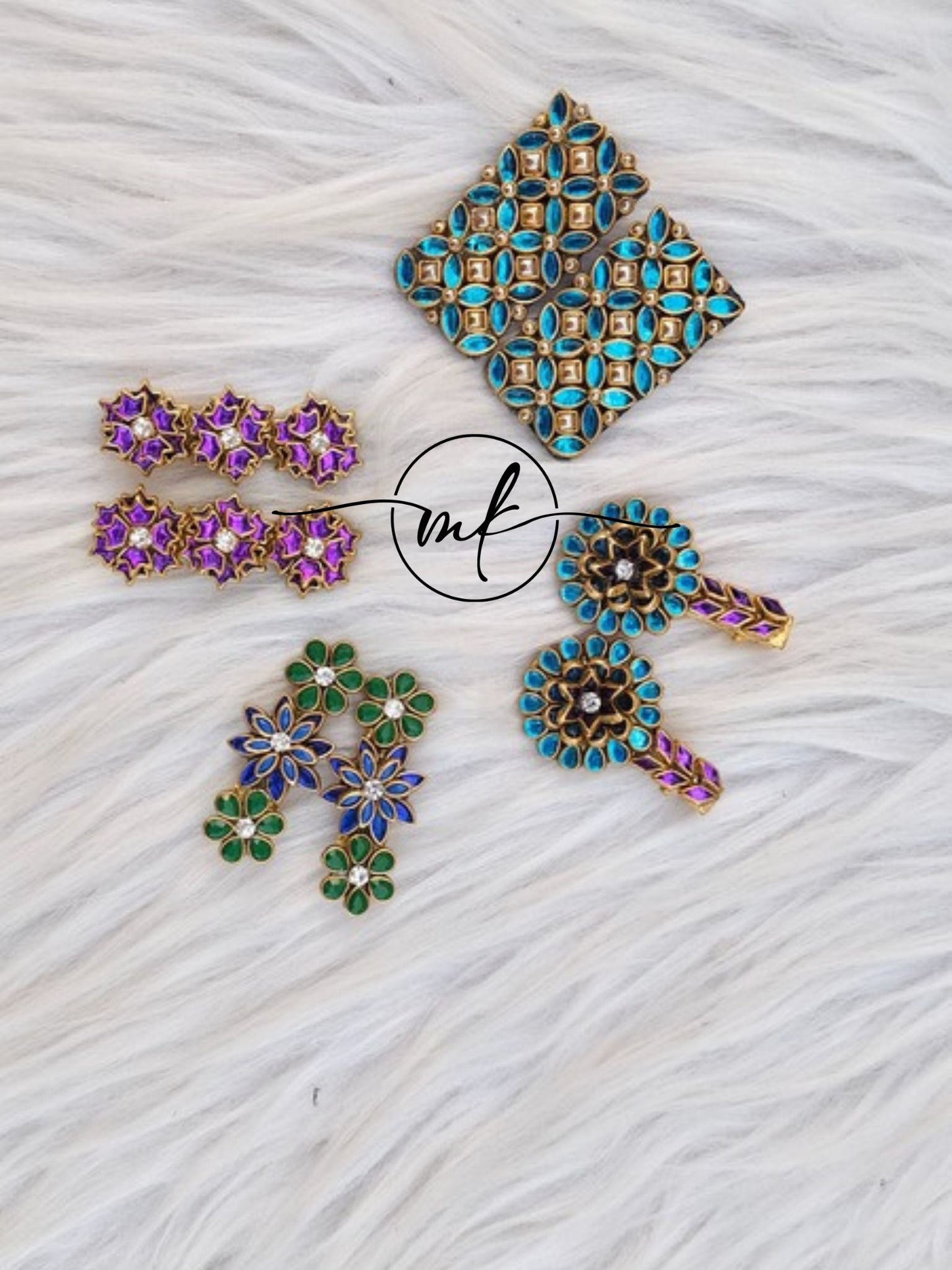 Kundan Alligator pins