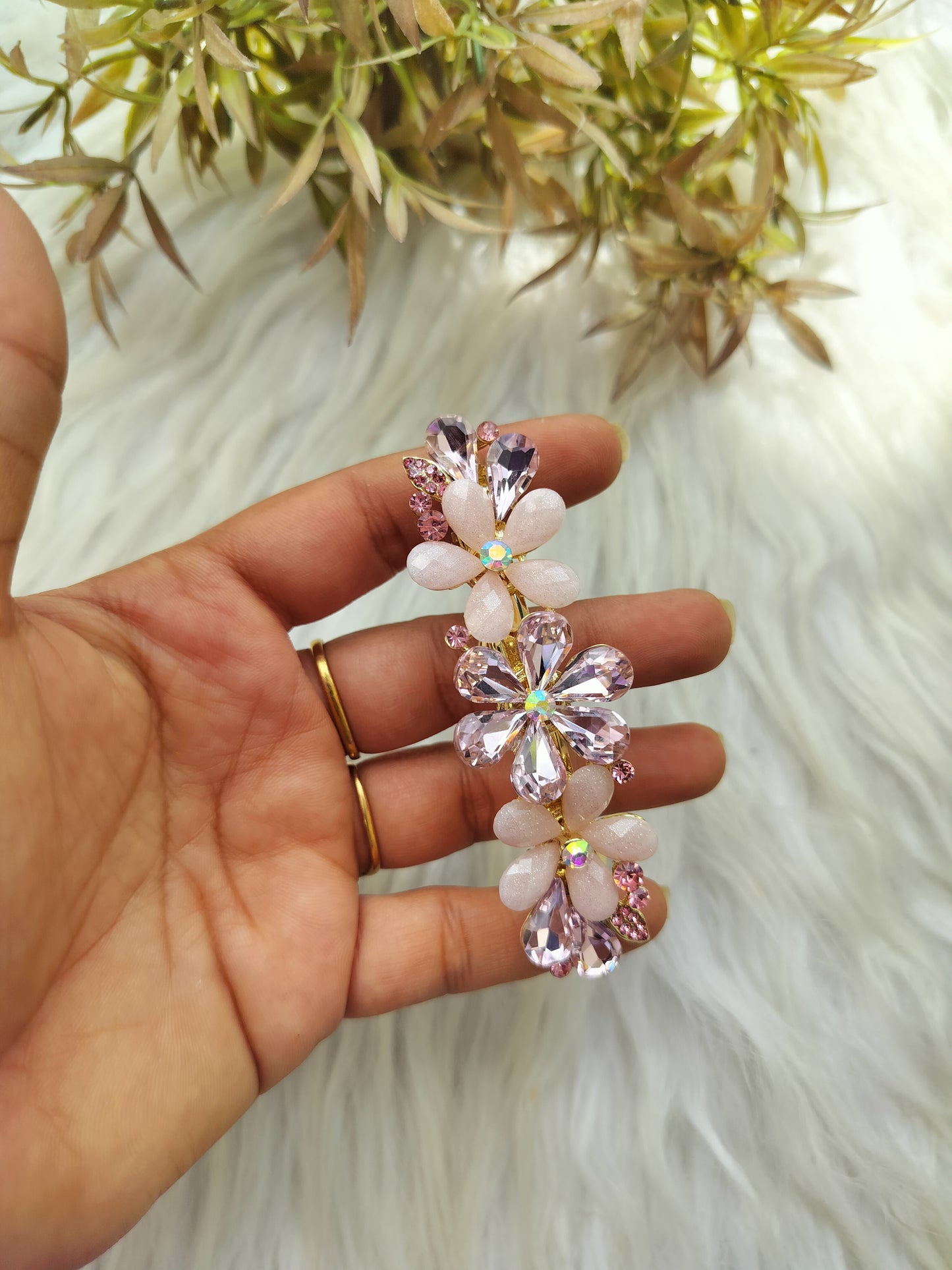 Flower Metal Buckle Clip - Large Size