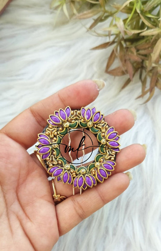 Lara Lotus Purple Hair Brooch