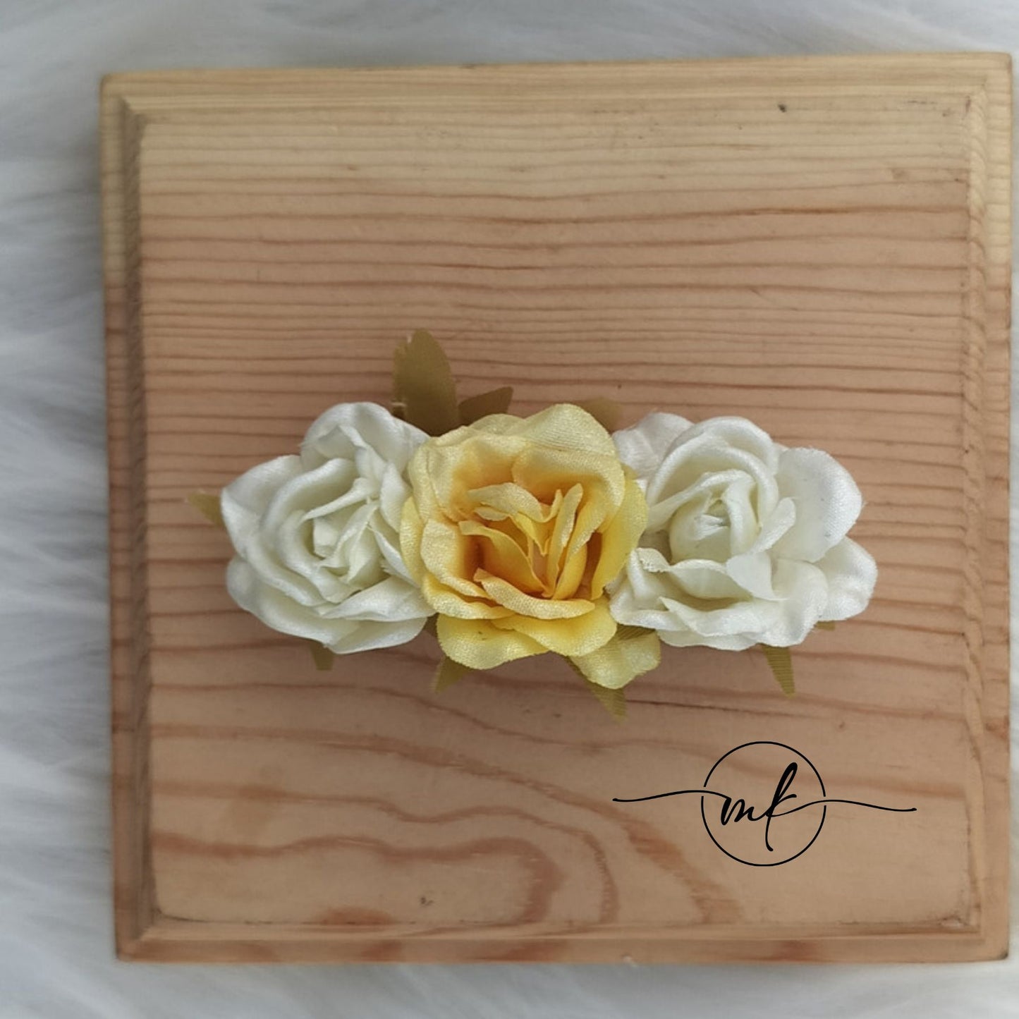 Yellow Floral Barrette clip