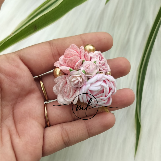 Pink Flower Hair Ties