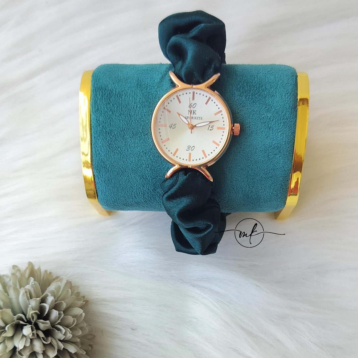 Dark Green Scrunchie Watch