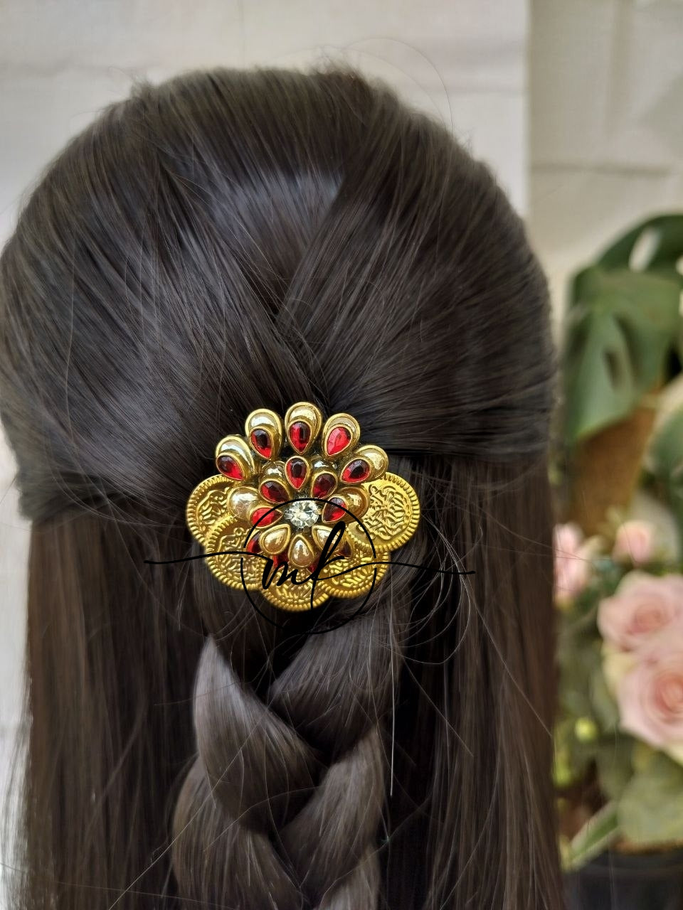 CIMA bloom Kundan Hair Brooch Return gift Combo - mix of colours