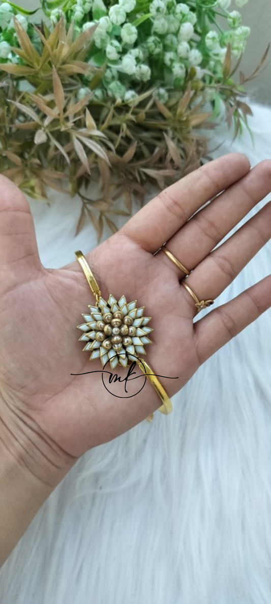 White Kundan Bracelet