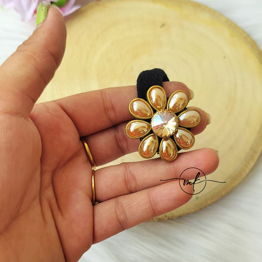 Golden Flower Hair ties