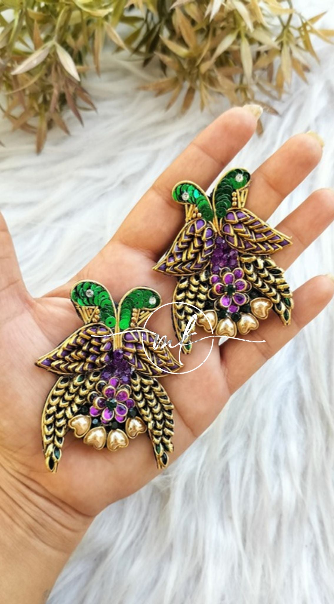 Parrot Hair Brooch - Set 2 Medium size