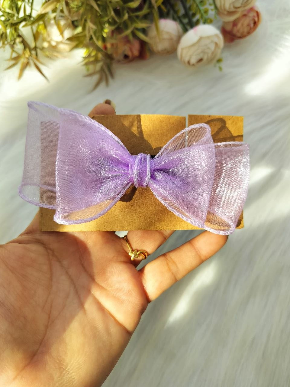 Lavender Bow Baby Head band