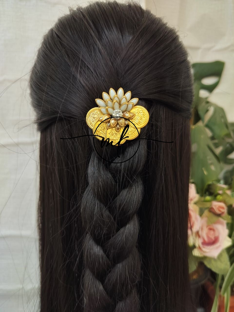 CIMA Lotus Kundan Hair Brooch Return gift Combo - mix of colours