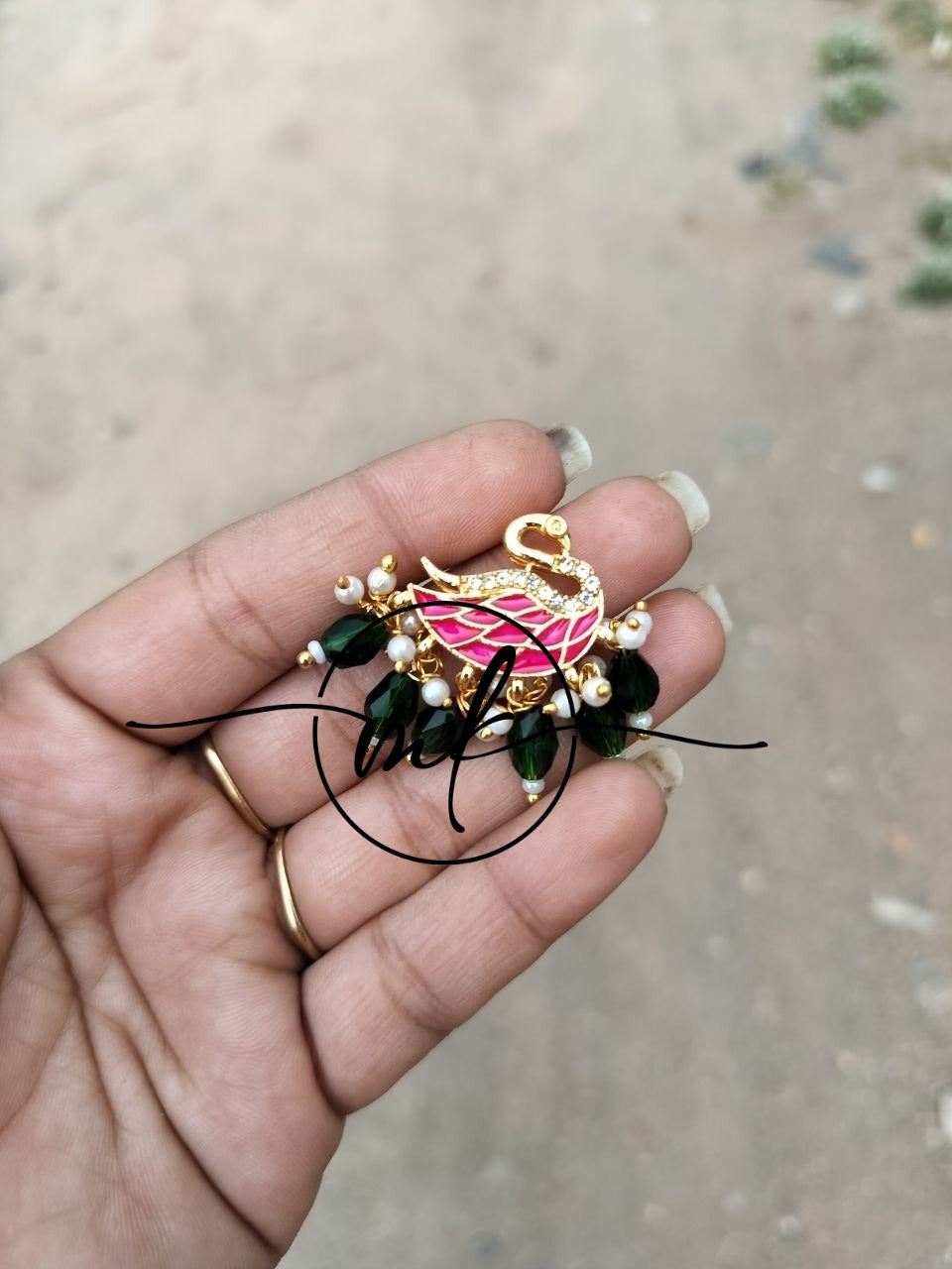 Glorious Pink Swan Hair hook