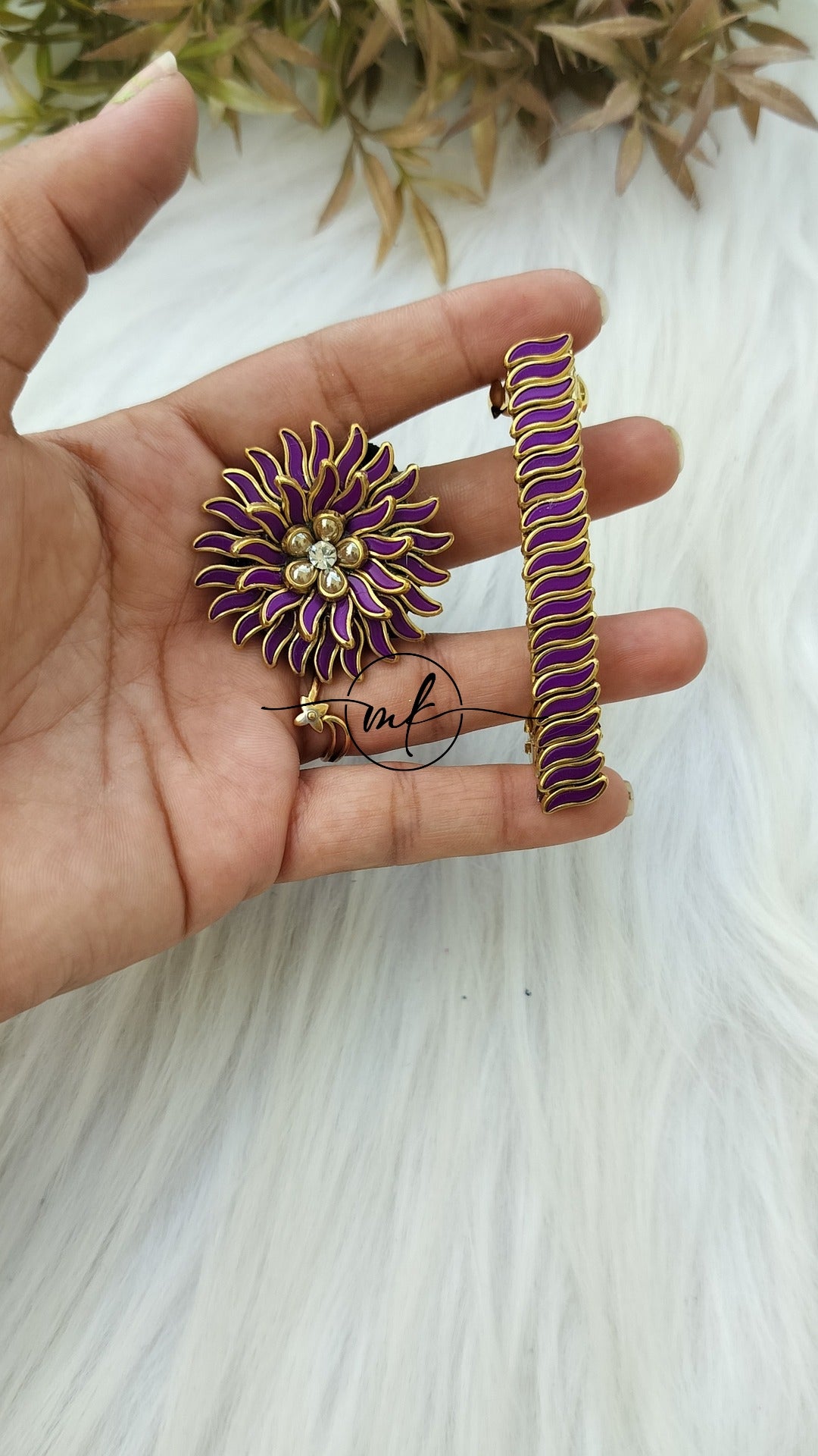Hair Tie + Center clip Combo