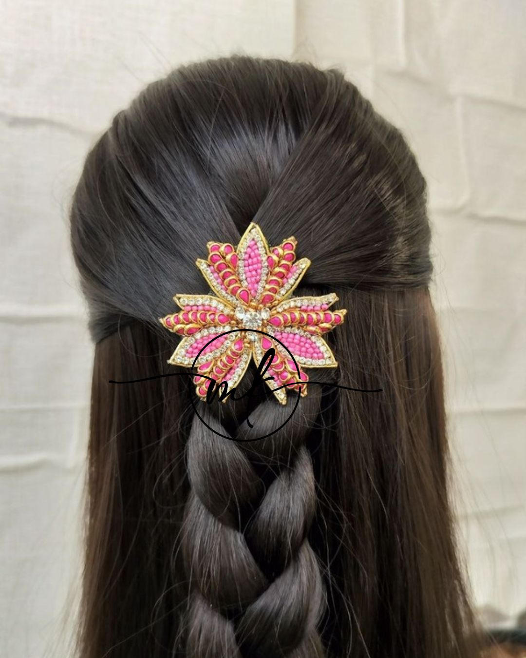 Pink Lilium Hair Brooch