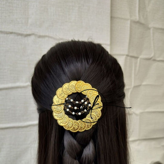 RHIYA Coin Hair Brooch