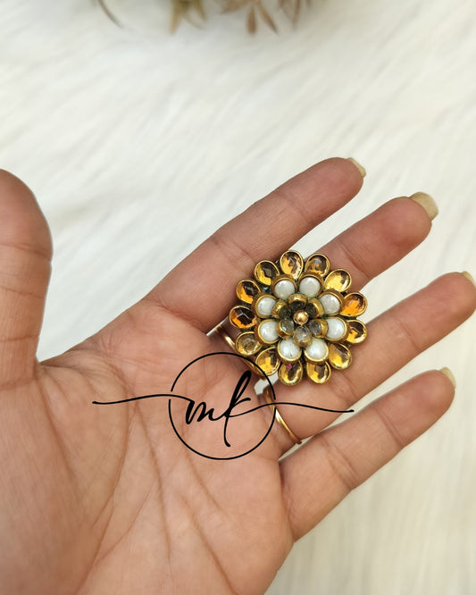 Golden Kundan Hair Ties