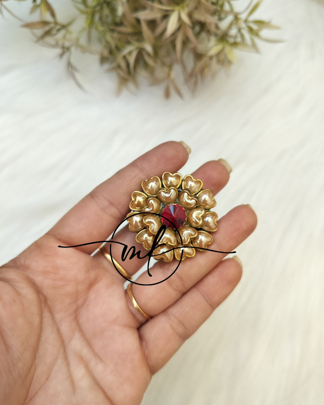 Golden Kundan Hair Ties