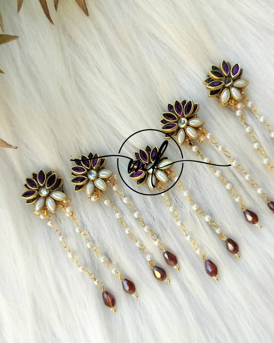 Lily Purple Hair Brooch