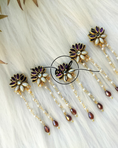 Lily Purple Hair Brooch