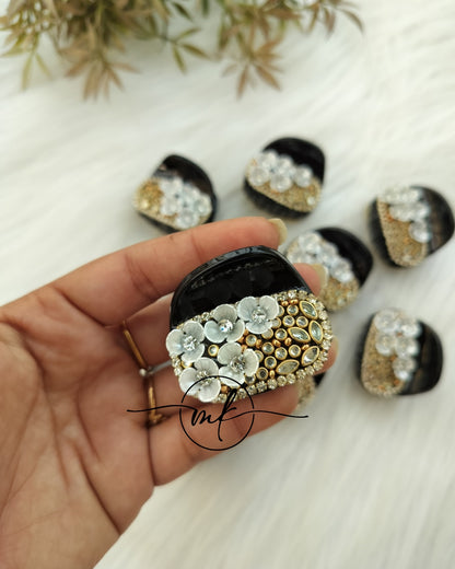 Floral Kundan Claw