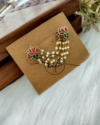 CURA RED Lotus Hair Brooch