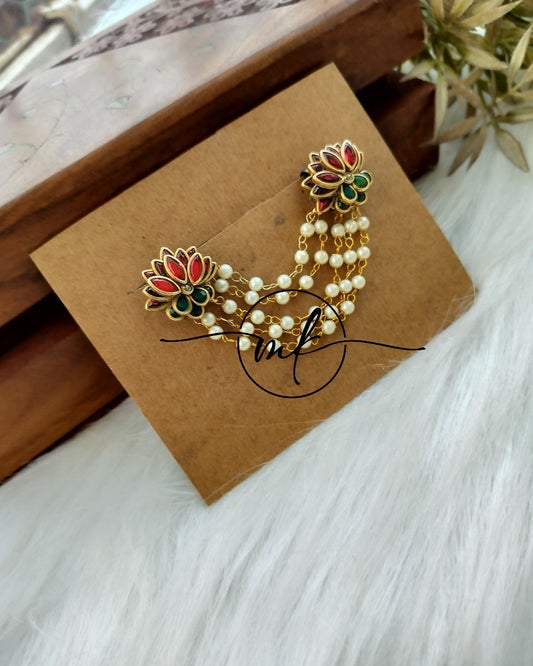 CURA RED Lotus Hair Brooch
