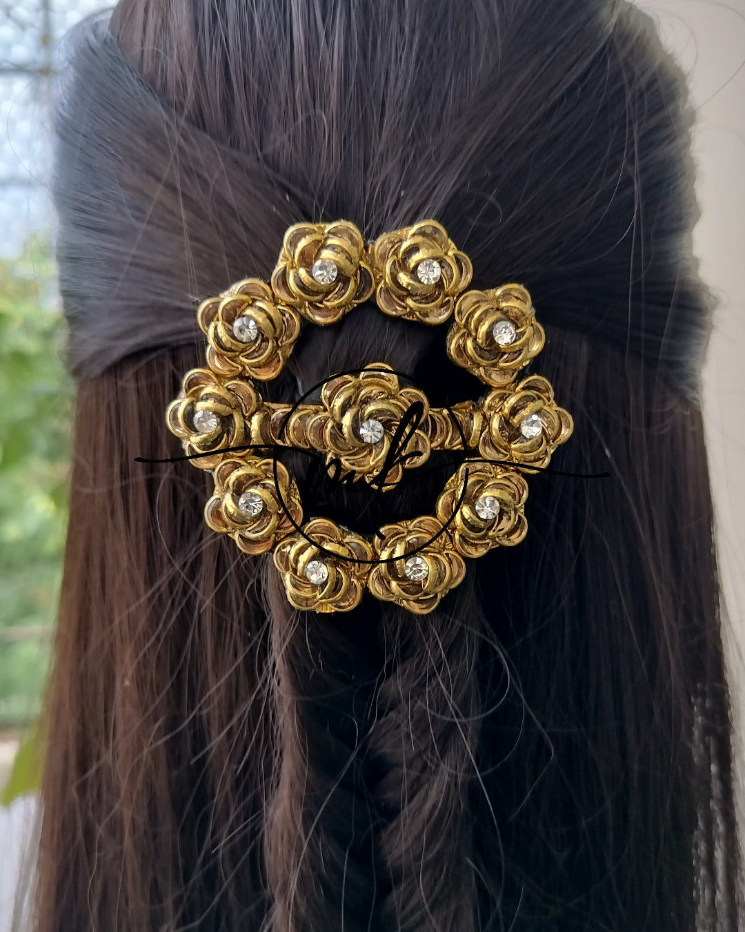Nimo Centre clip GOLD rose -5cm
